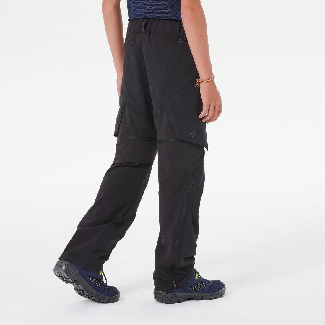 Pantalon de randonnée modulable enfant MH500 ONEZIP noir 7-15 ans