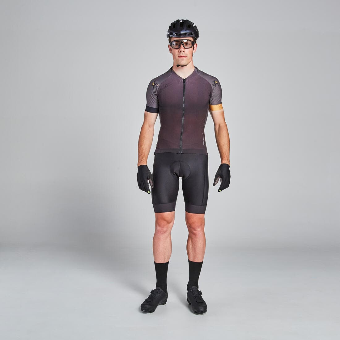 Maillot VTT XC Light Homme Noir et Ocre