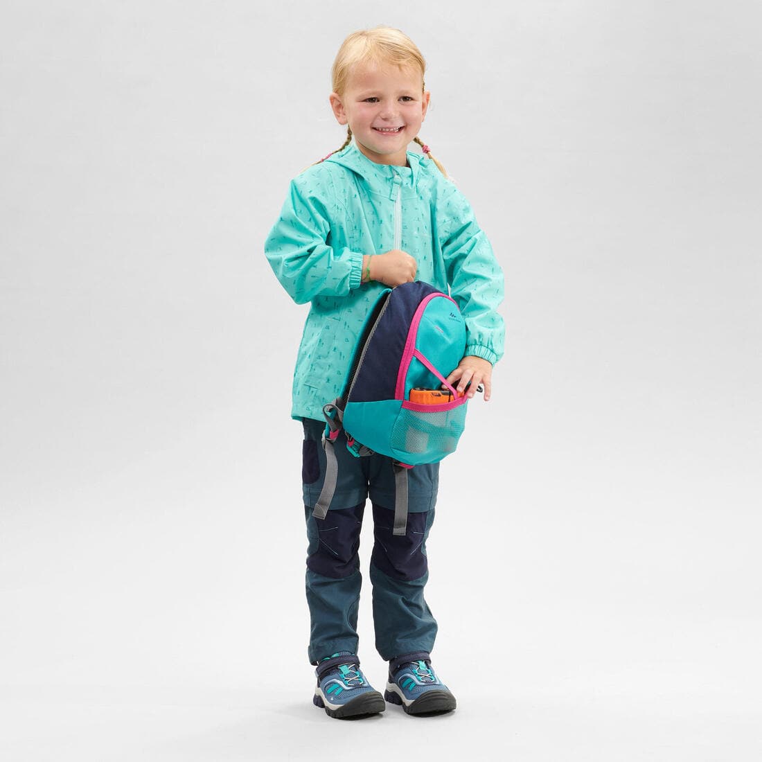 Veste imperméable de randonnée enfant - MH500 KID - 2-6 ANS