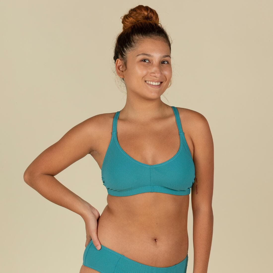 Haut de Maillot de Bain de Natation Femme Lila Symi Bleu Vert