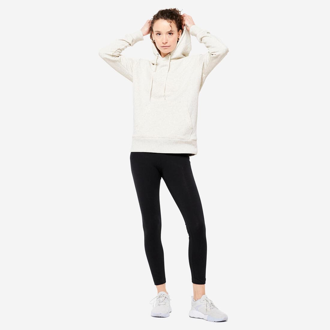 Sweat à capuche long fitness femme