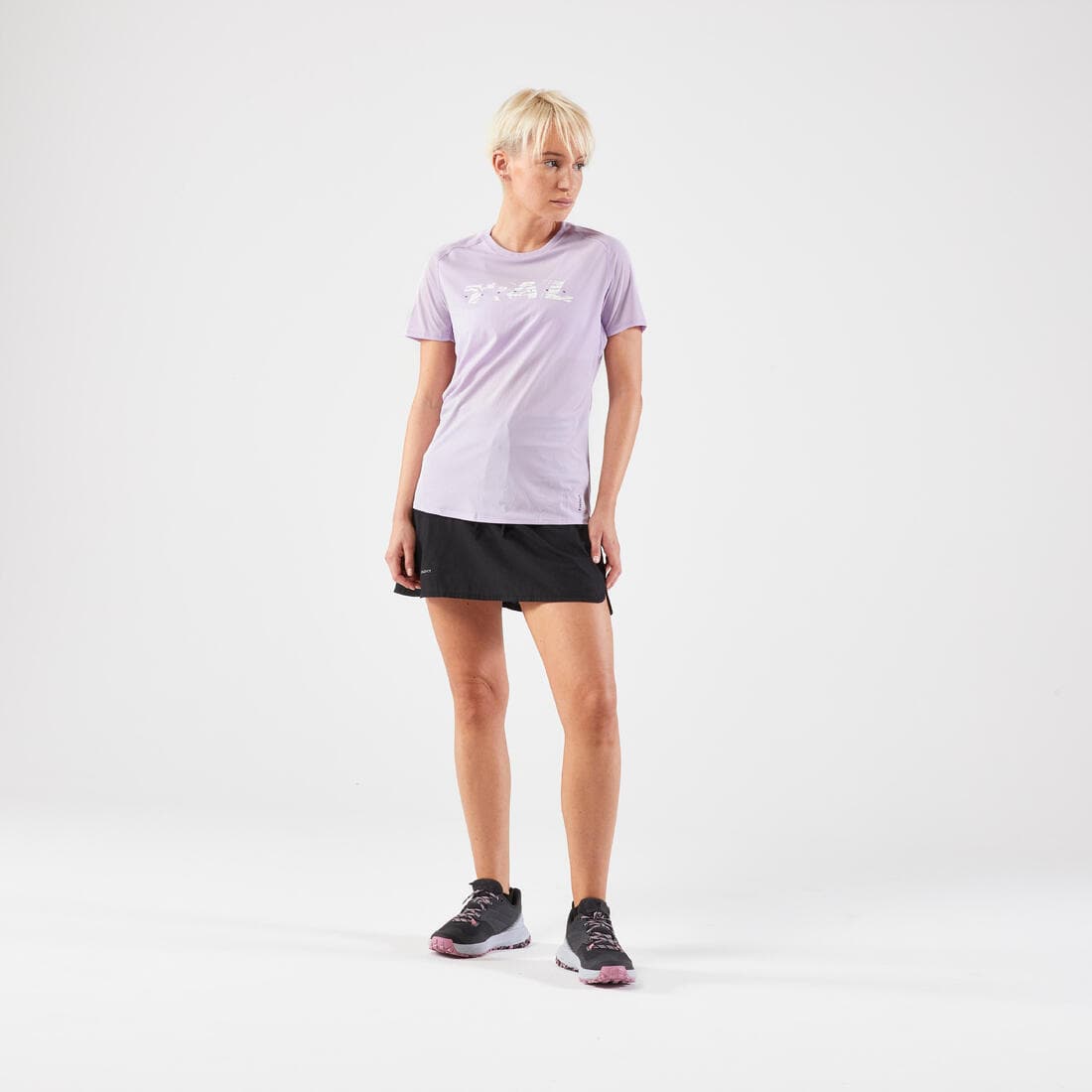 JUPE SHORT DE TRAIL RUNNING FEMME NOIR