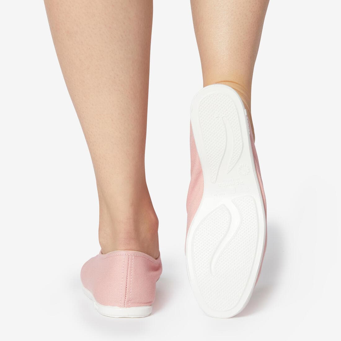 Chaussons gym fille et garçon en tissu rose