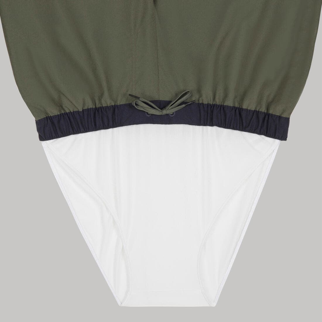 Surf boardshort court 100 SUNSTRIPE GREEN