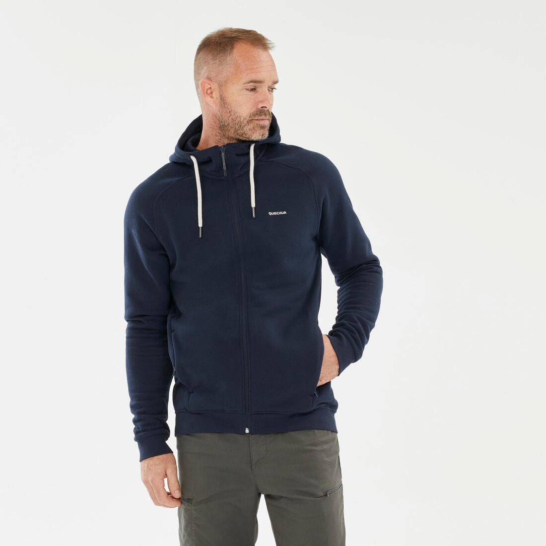 Sweat zippé à capuche de randonnée - NH150 - Homme