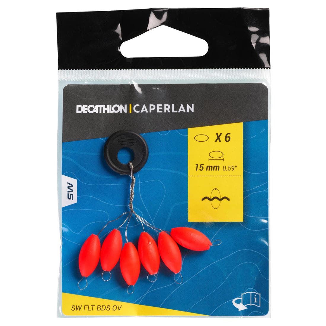 Perle flottante de pêche en surfcasting ovale 12mm