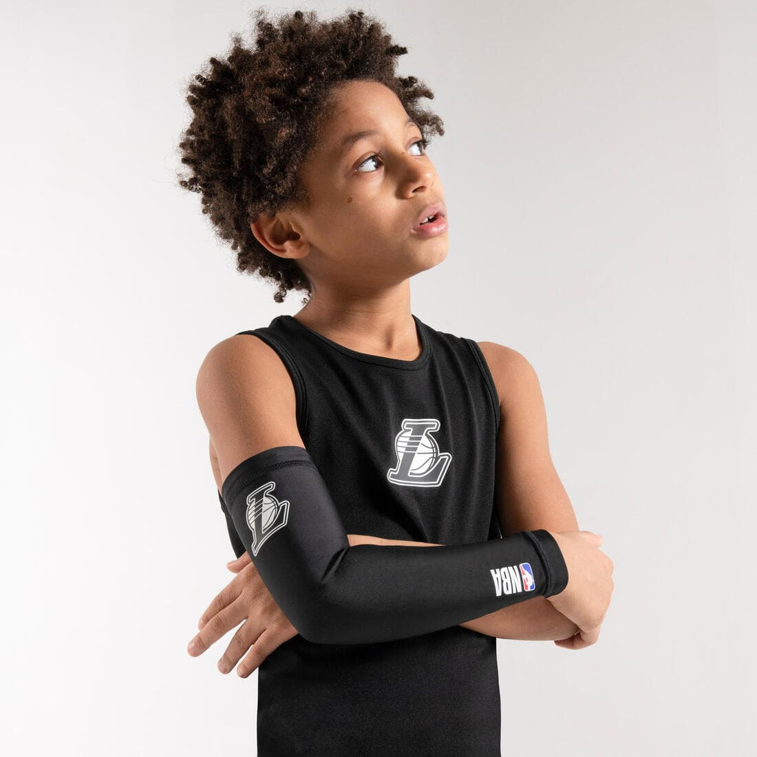 COUDIERE DE BASKETBALL POUR ENFANT E500 BLANC NBA BROOKLYN NETS