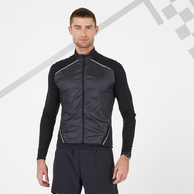 





Veste coupe vent sans manche de running homme - KIPRUN Run 900 noire, photo 1 of 9