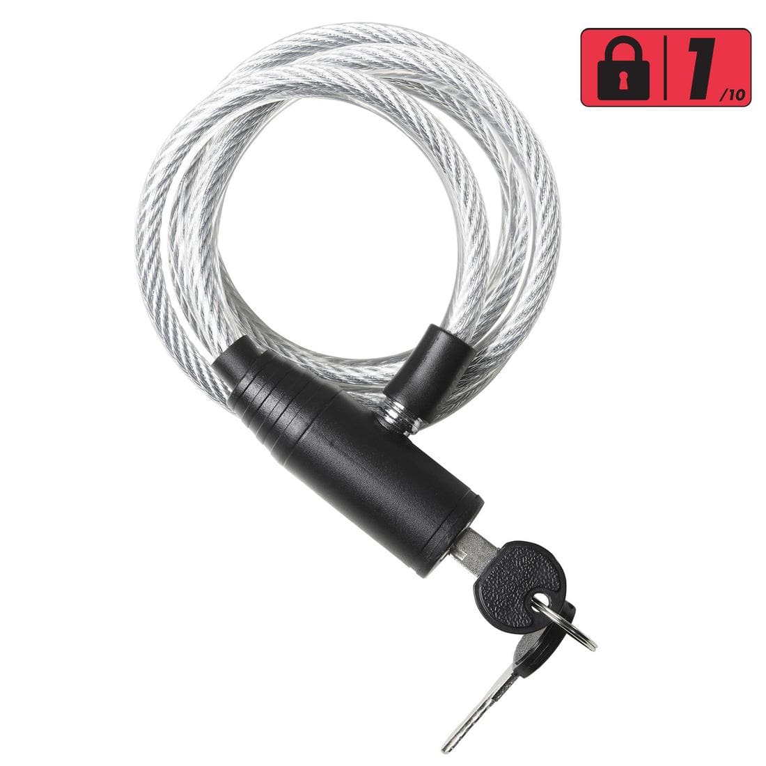 ANTIVOL ACCESSOIRES VELO A CLE 100 GRIS