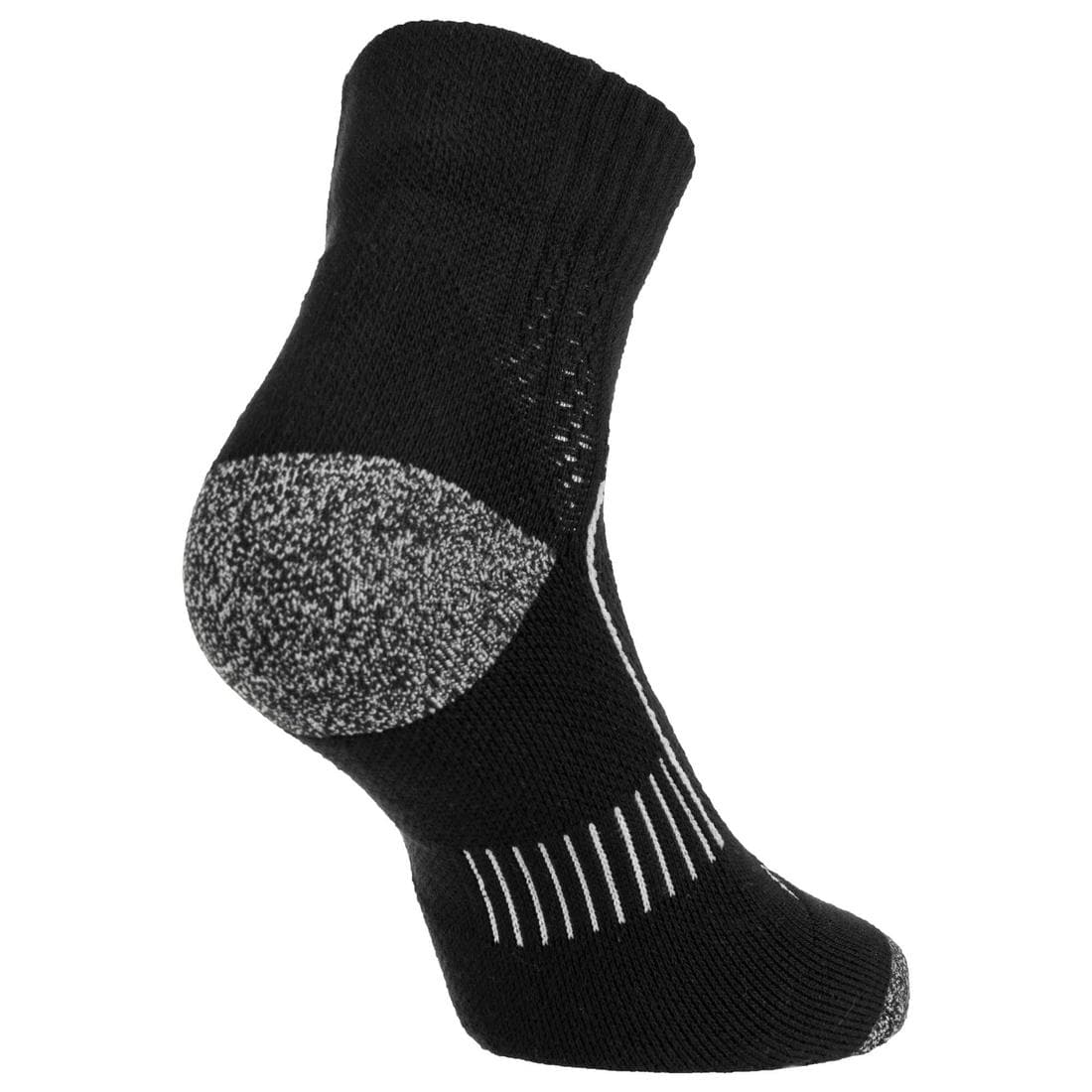 CHAUSSETTES DE SPORT MI-HAUTES ARTENGO RS 900 NOIR  BLANC LOT DE 3