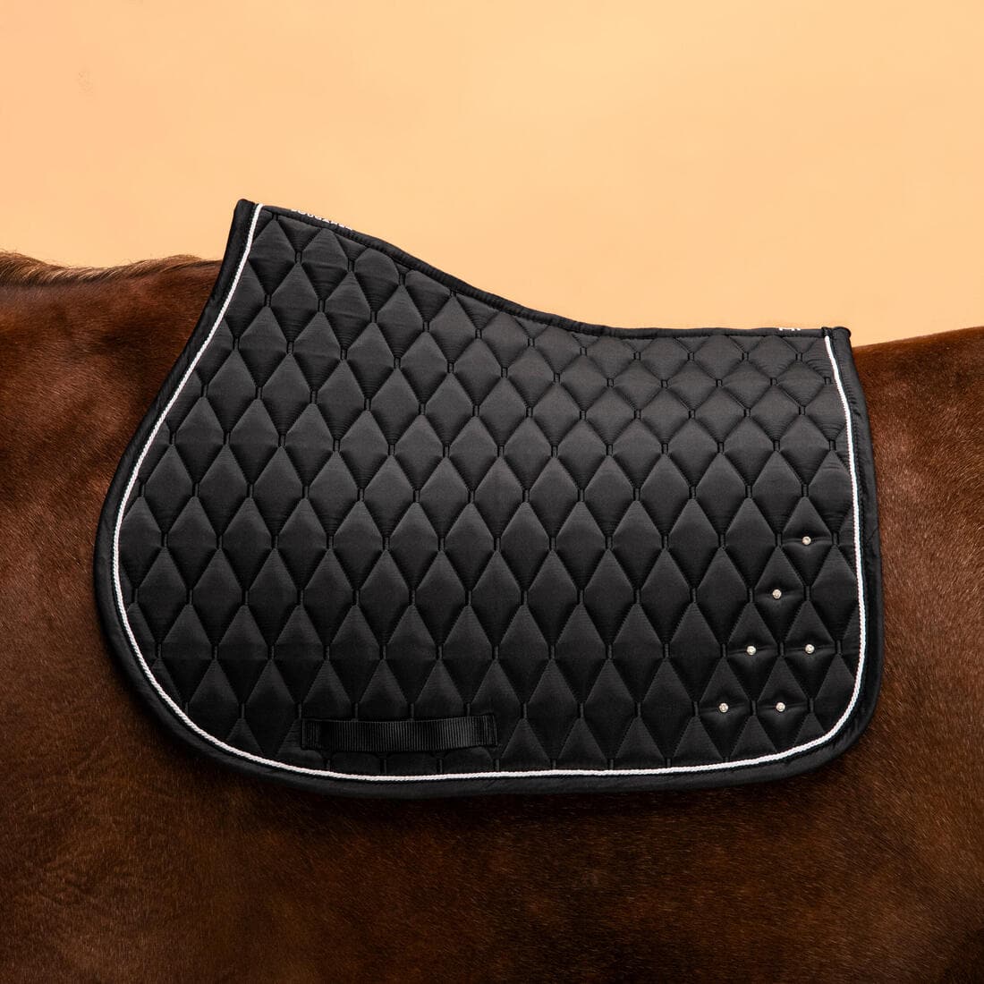 Tapis de selle équitation strass Cheval et Poney - 500 marine