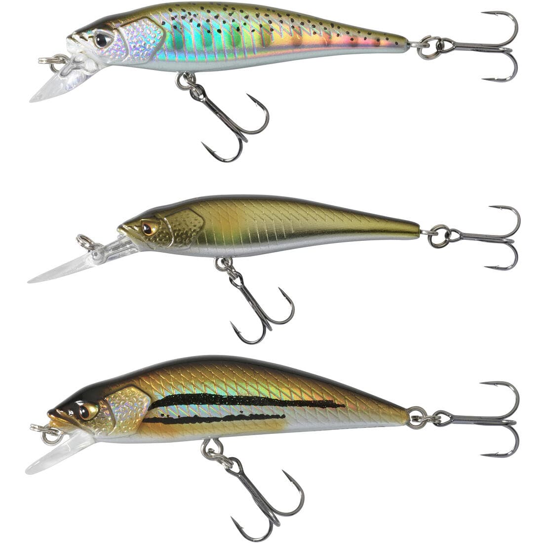 POISSONS NAGEURS JERKBAIT MINNOW PÊCHE AUX LEURRES KIT TRUITE 3 PN