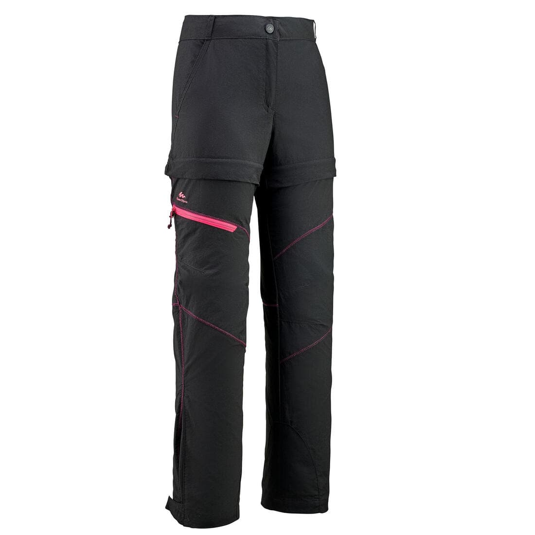 Pantalon de randonnée modulable - MH500 noir Enfant 7-15 ans