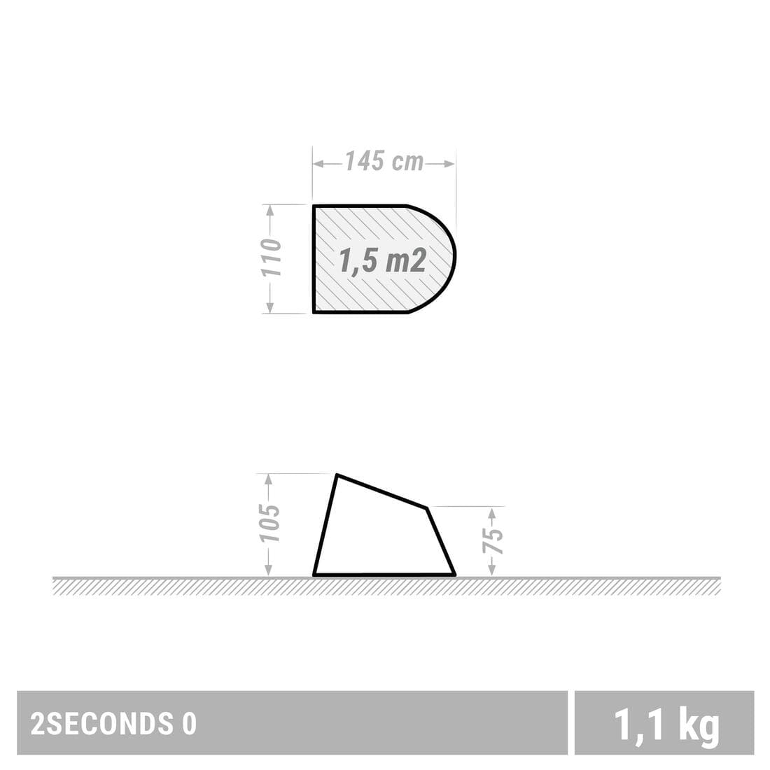 Abri de camping instantané - 1 adulte ou 2 enfants - 2 seconds 0