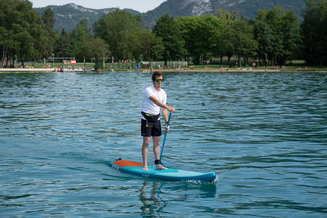 STAND UP PADDLE GONFLABLE DÉBUTANT 9 PIEDS BLEU ET ORANGE