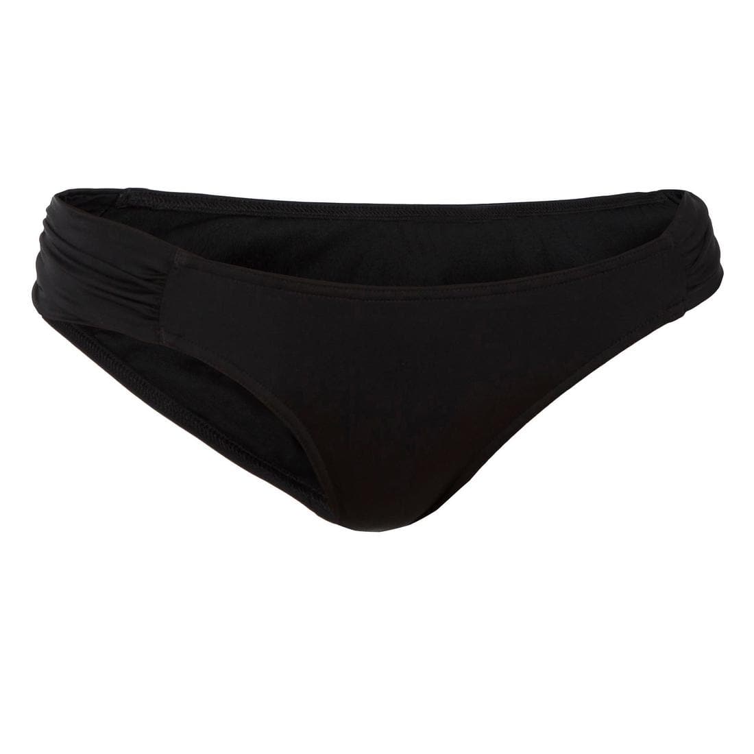 Bas de maillot de bain de surf femme plissée côté NIKI NOIR