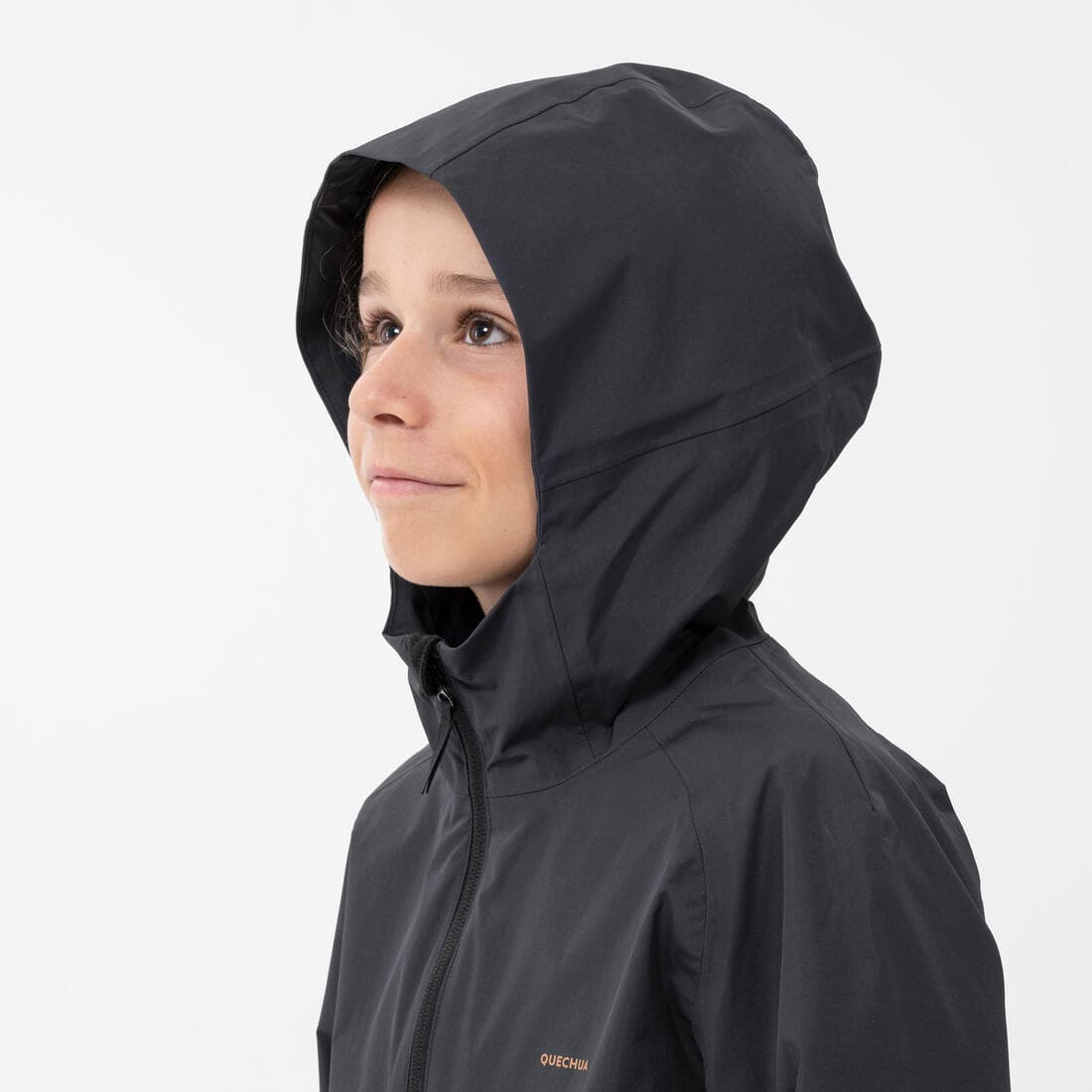 Veste imperméable de randonnée - MH500 grise et - enfant 7-15 ans