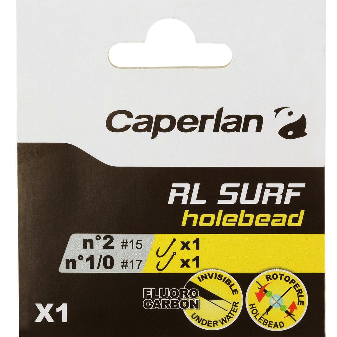 Bas de ligne de pêche en surfcasting RL SURF HOLEBEAD x1 2H N°6