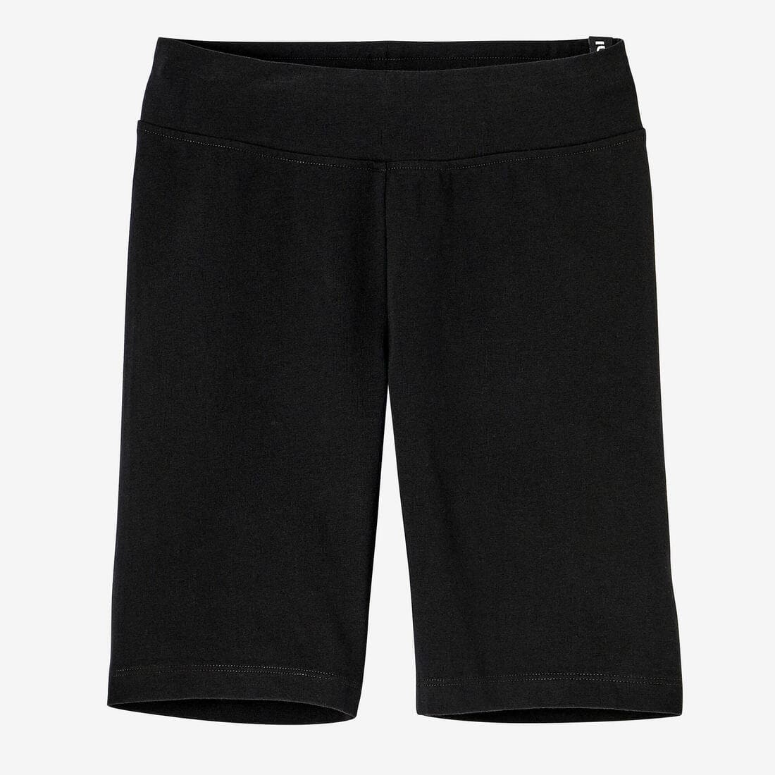 Short cycliste de fitness femme, noir ultra