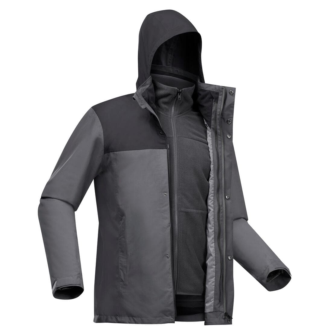 Veste 3en1 imperméable de randonnée - SH100 0°C - Homme