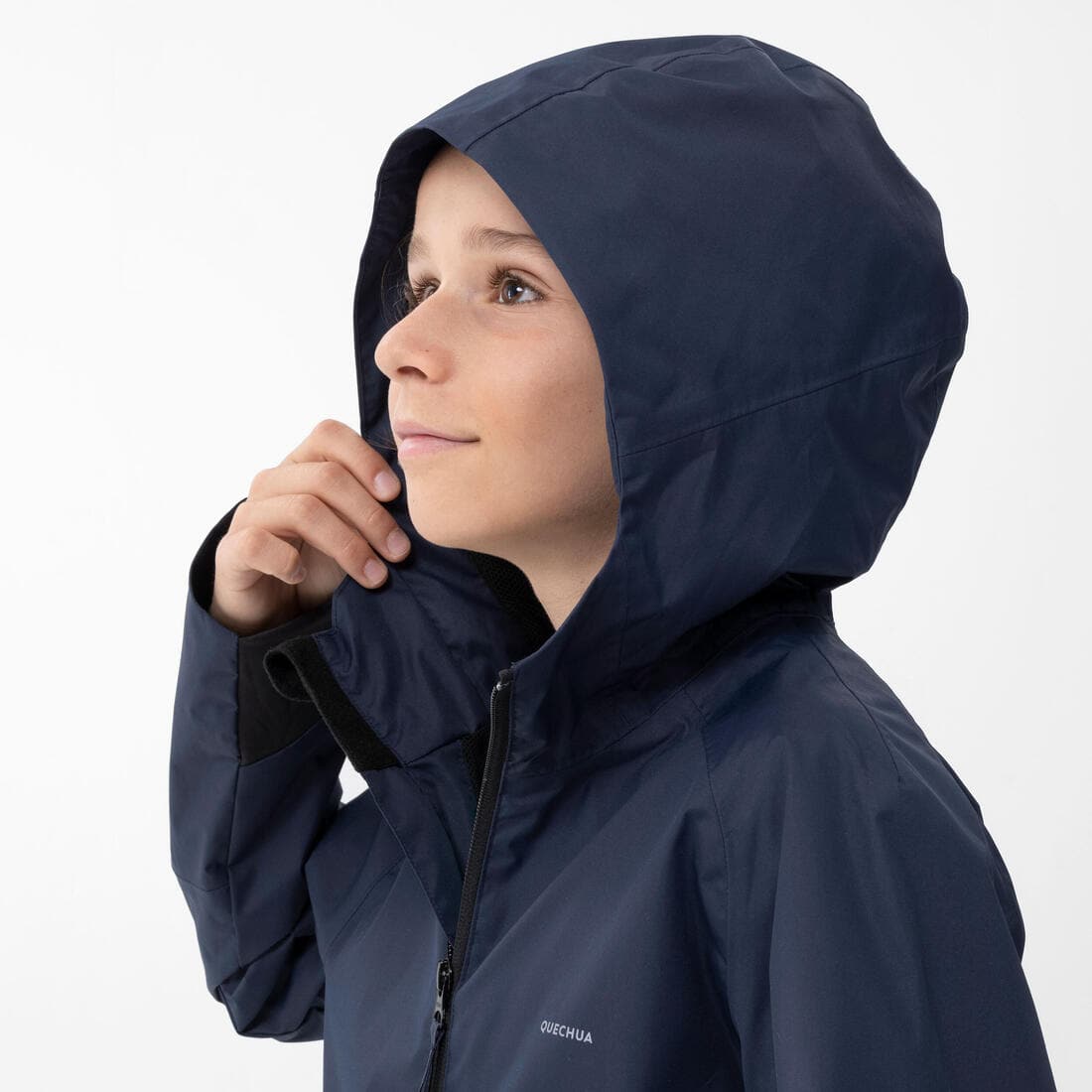 Veste imperméable de randonnée - MH500 grise et - enfant 7-15 ans