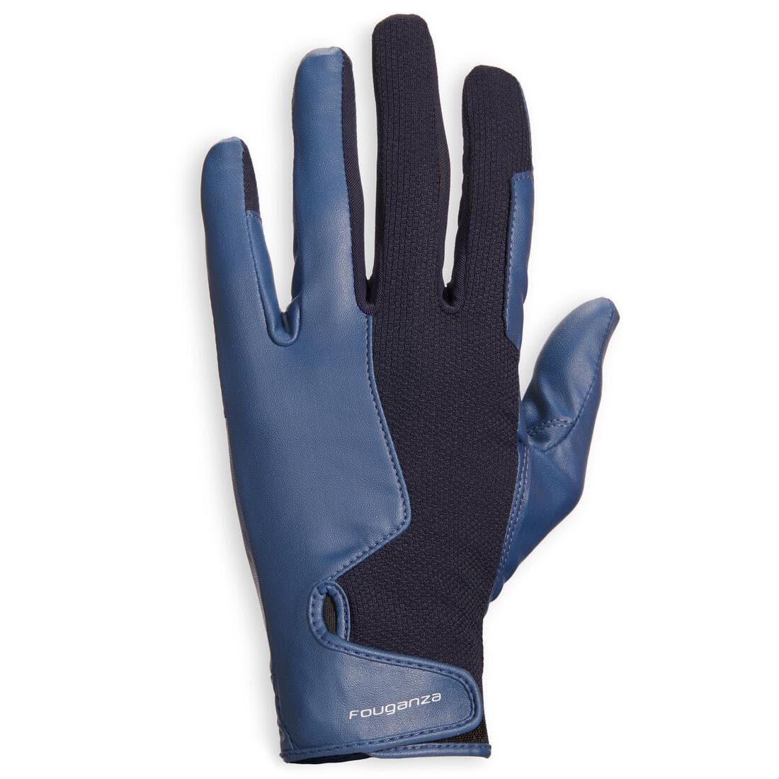 Gants équitation homme 560 marine et bleu