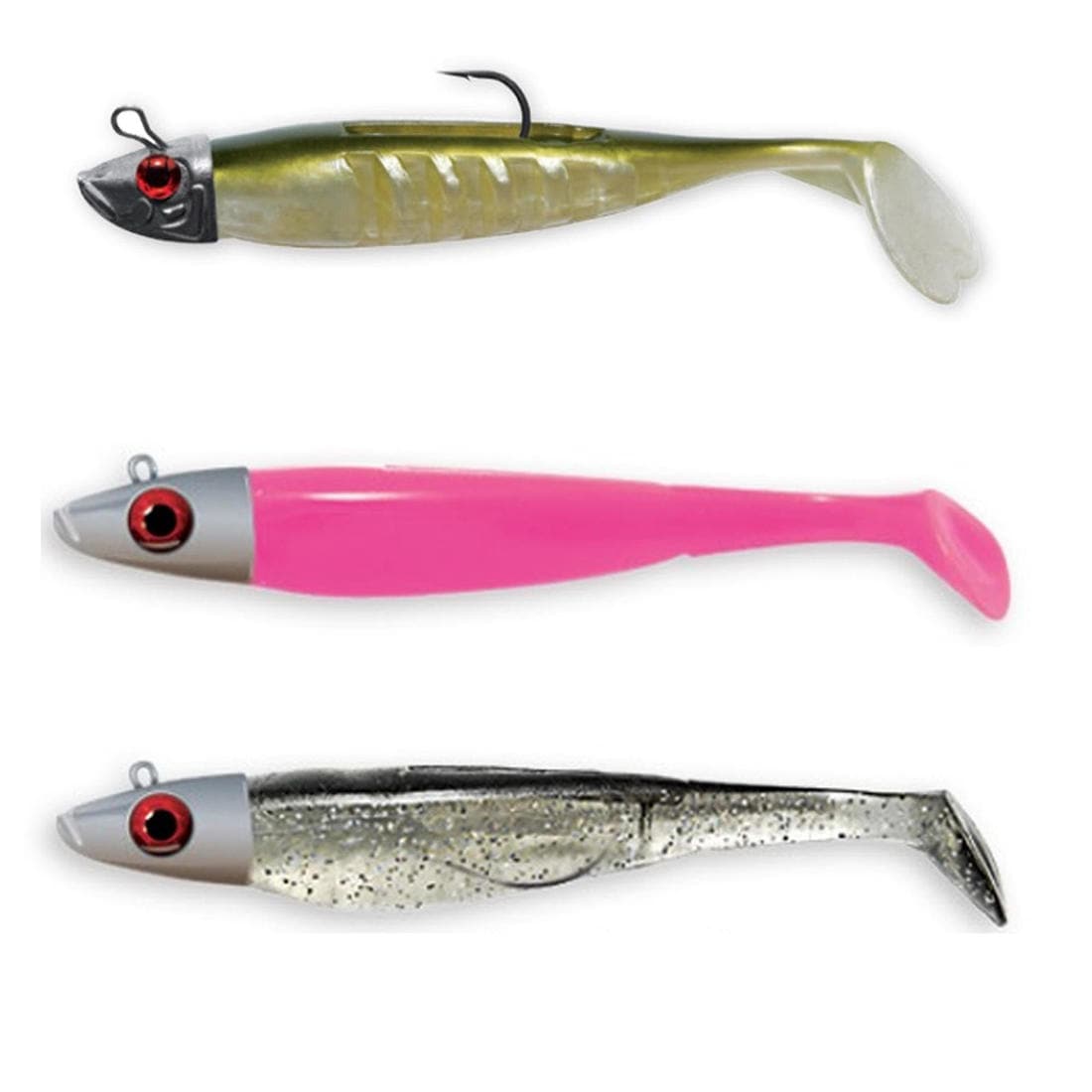 Kit leurres souples texan light Swat Shad / Neo Shad pêche en mer