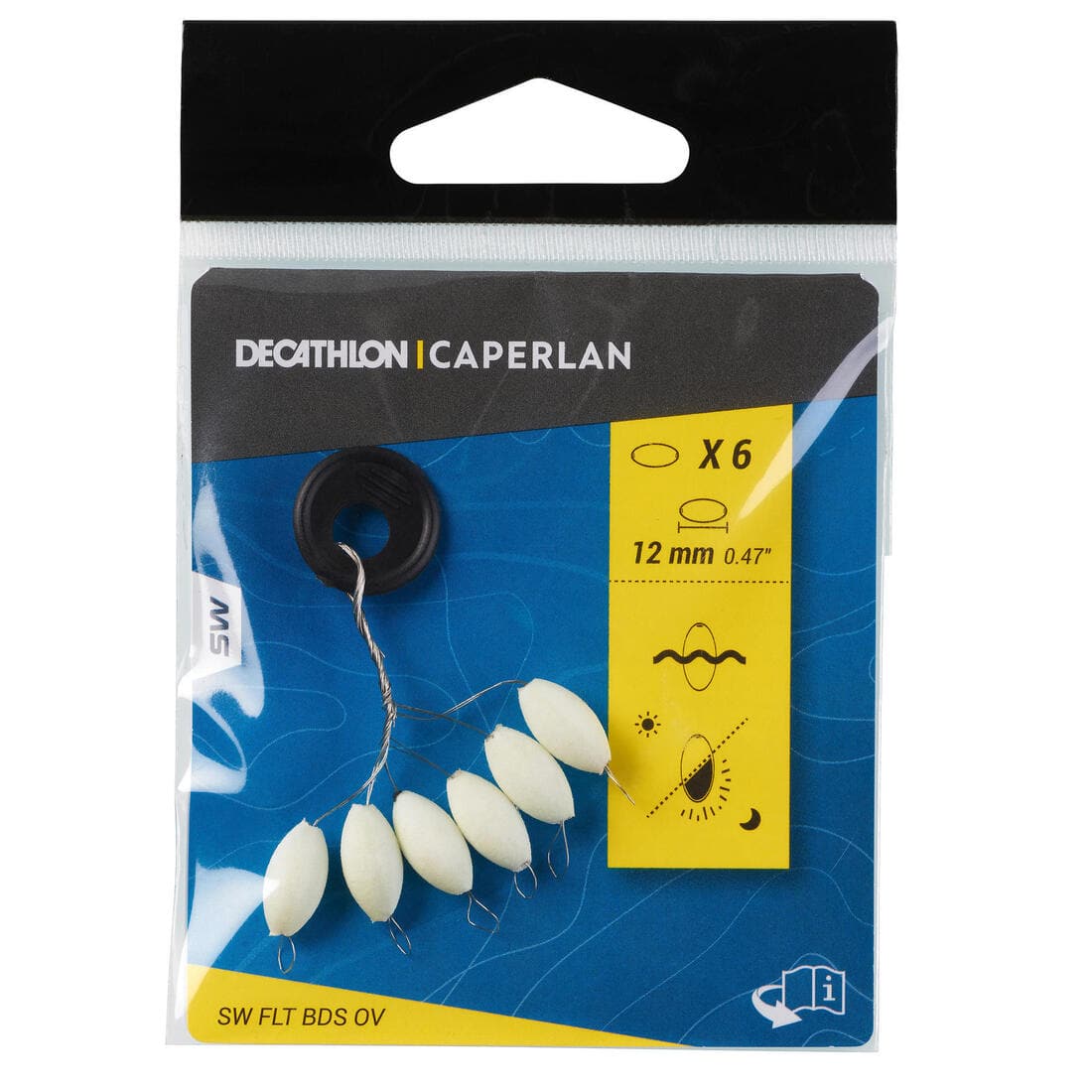 Perle flottante de pêche en surfcasting ovale 12mm