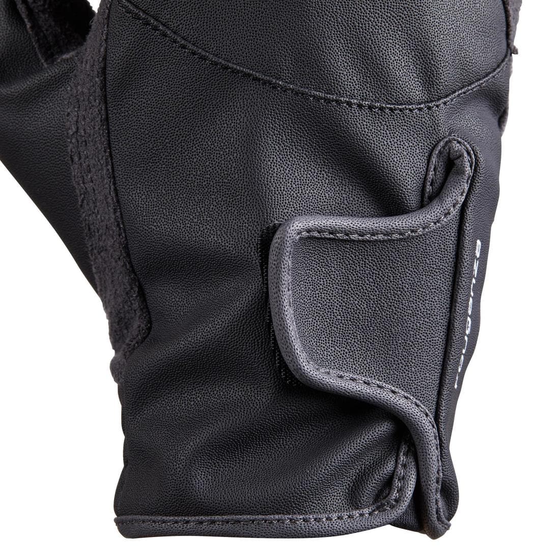 Gants équitation enfant 500 noir et