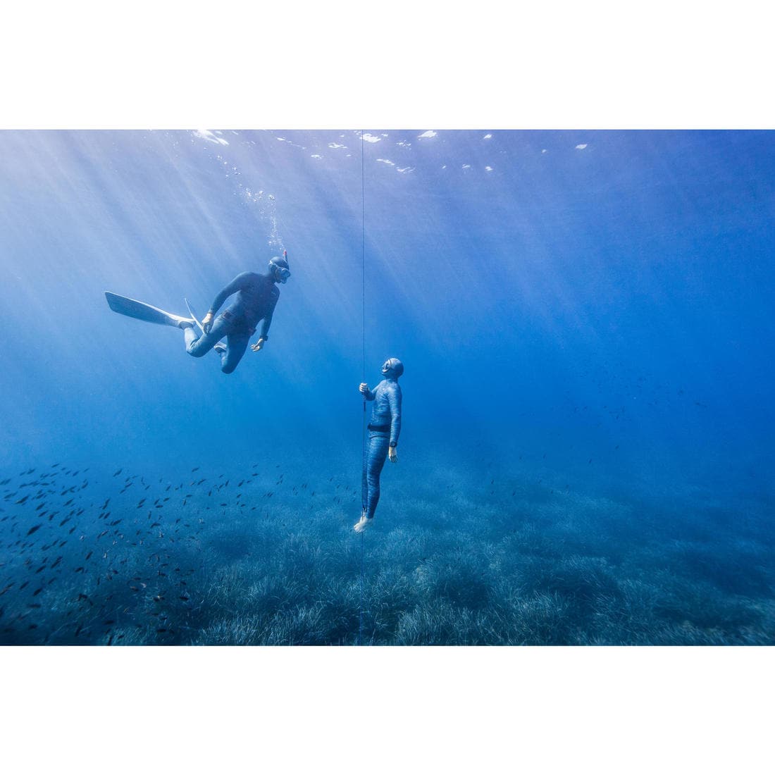 Masque d'apnée Freediving petit volume FRD 900 gris tempête