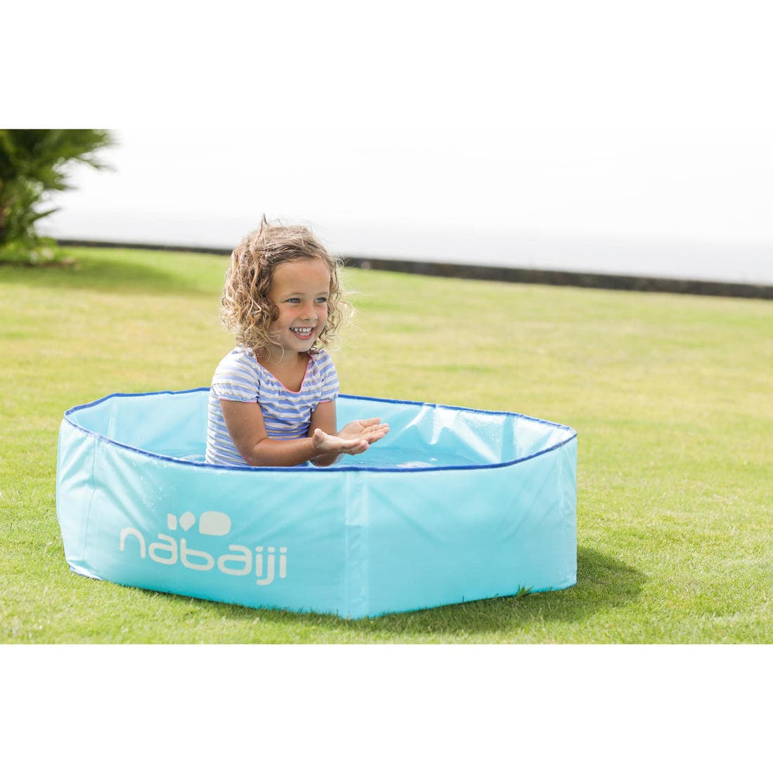 Piscinette enfant TIDIPOOL bleue avec sac de transport étanche 88,5 cm diamètre