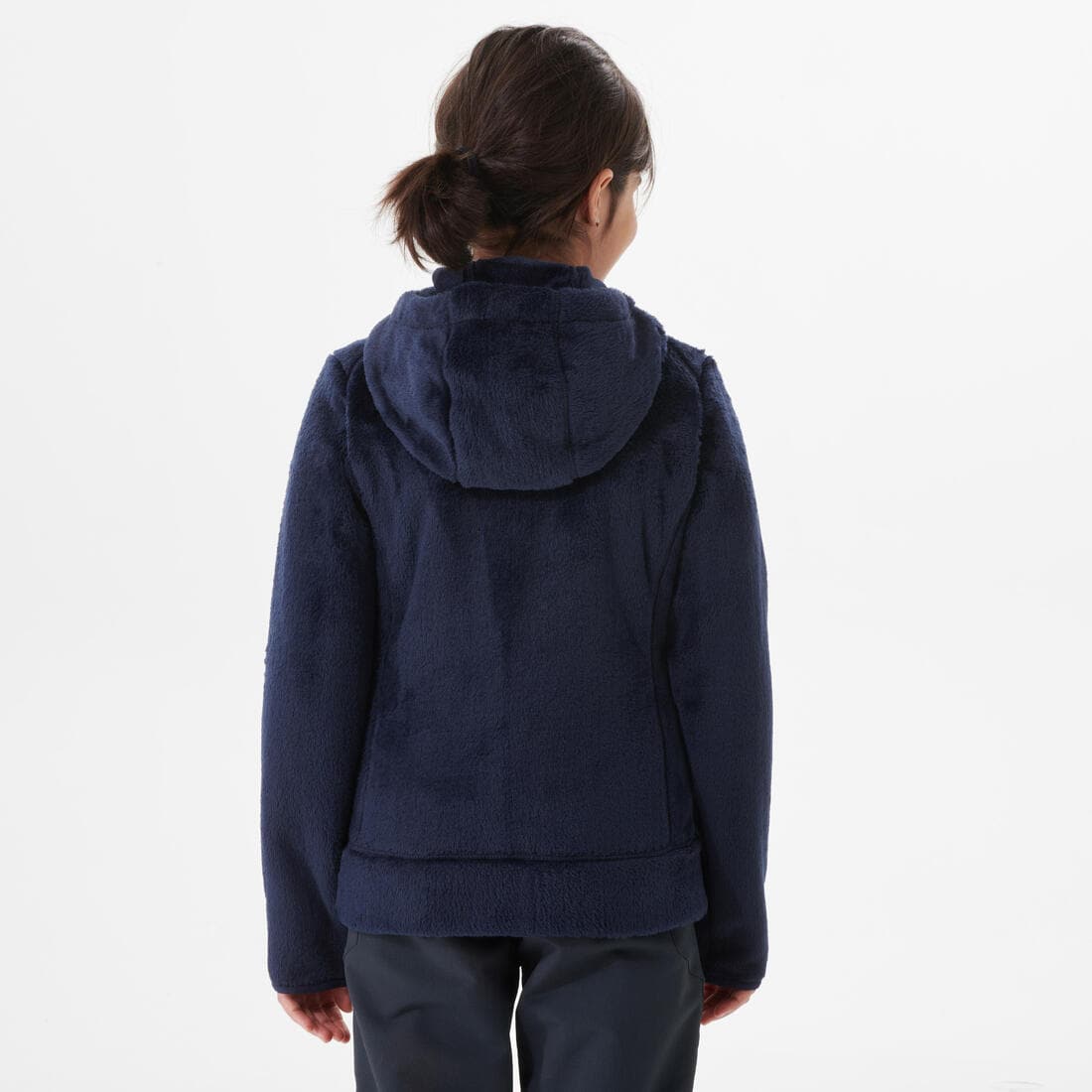 Veste polaire chaude de randonnée - MH500 bleue marine - enfant 7-15 ans