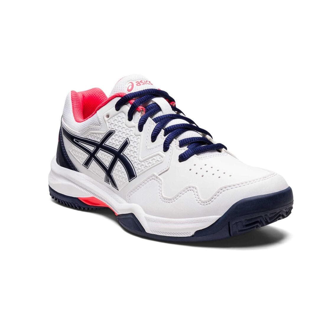 CHAUSSURE DE TENNIS FEMME ASICS GEL DEDICATE TERRE BATTUE BLANC MARINE