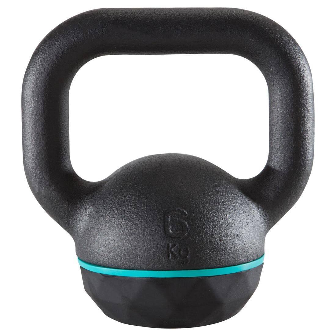 Kettlebell en fonte et base caoutchouc - 6 kg