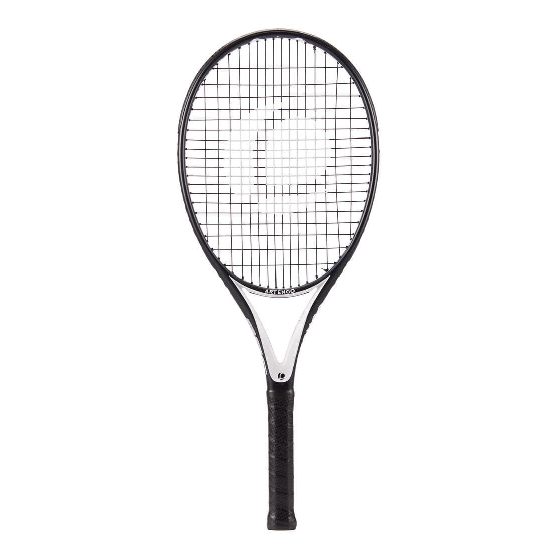 RAQUETTE DE TENNIS ADULTE TR500 OVERSIZE NOIR BLANC