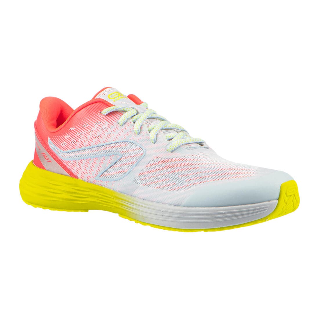 Chaussures de running Enfant -  Kiprun fast noires jaunes