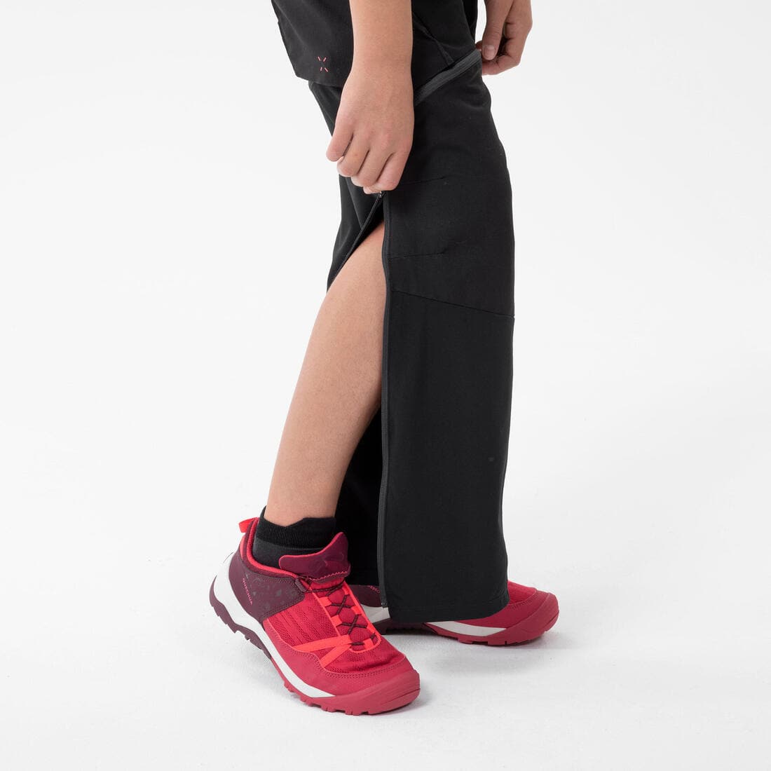 Pantalon de randonnée modulable enfant MH500 framboise 7-15 ans