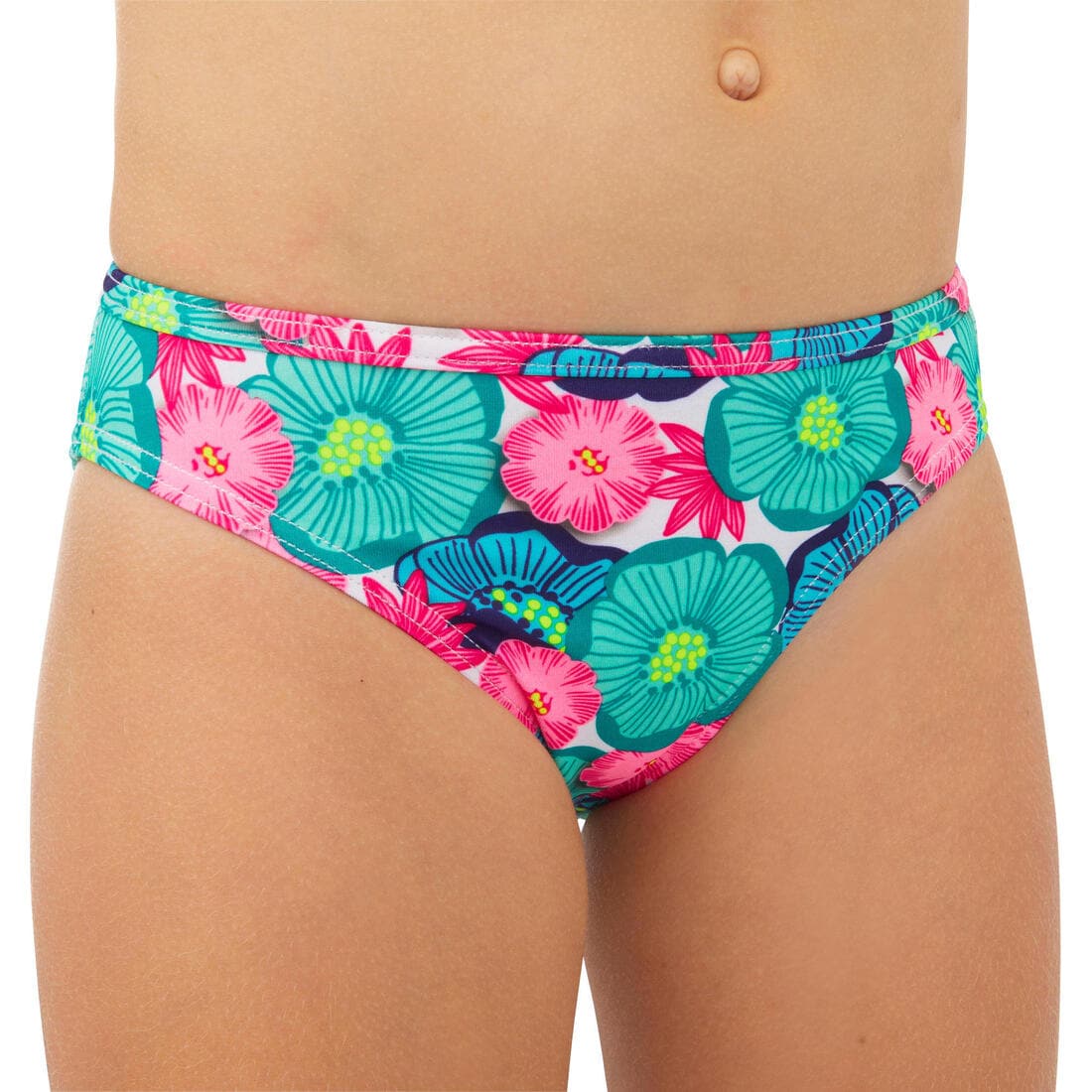 Maillot 2 pièces fleuri surf bretelles croisées fille