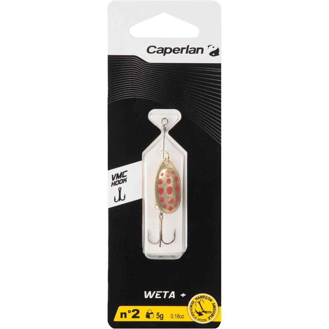 CUILLER TOURNANTE PÊCHE DES CARNASSIERS WETA + #2 ARGENT POINTS ROUGES