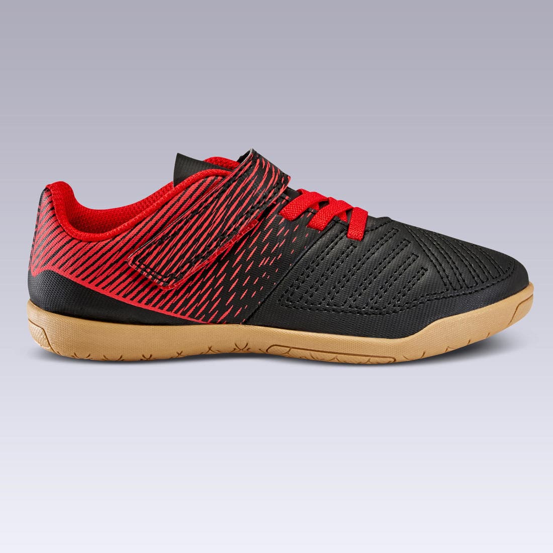 Chaussures de Futsal 100 enfant noir rouge