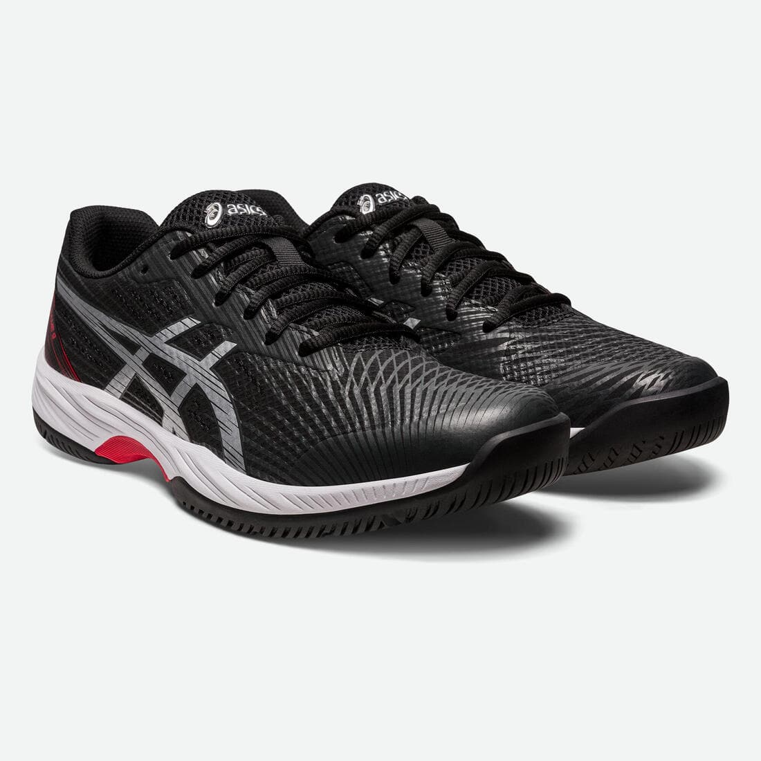 CHAUSSURES DE TENNIS HOMME MULTICOURT - ASICS GEL GAME 9 NOIR BLANC ROUGE