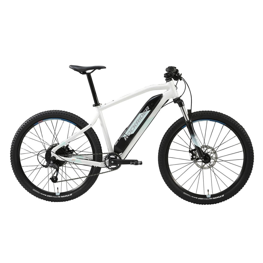 Vélo VTT électrique semi-rigide 27'5", E-ST100 BLANC