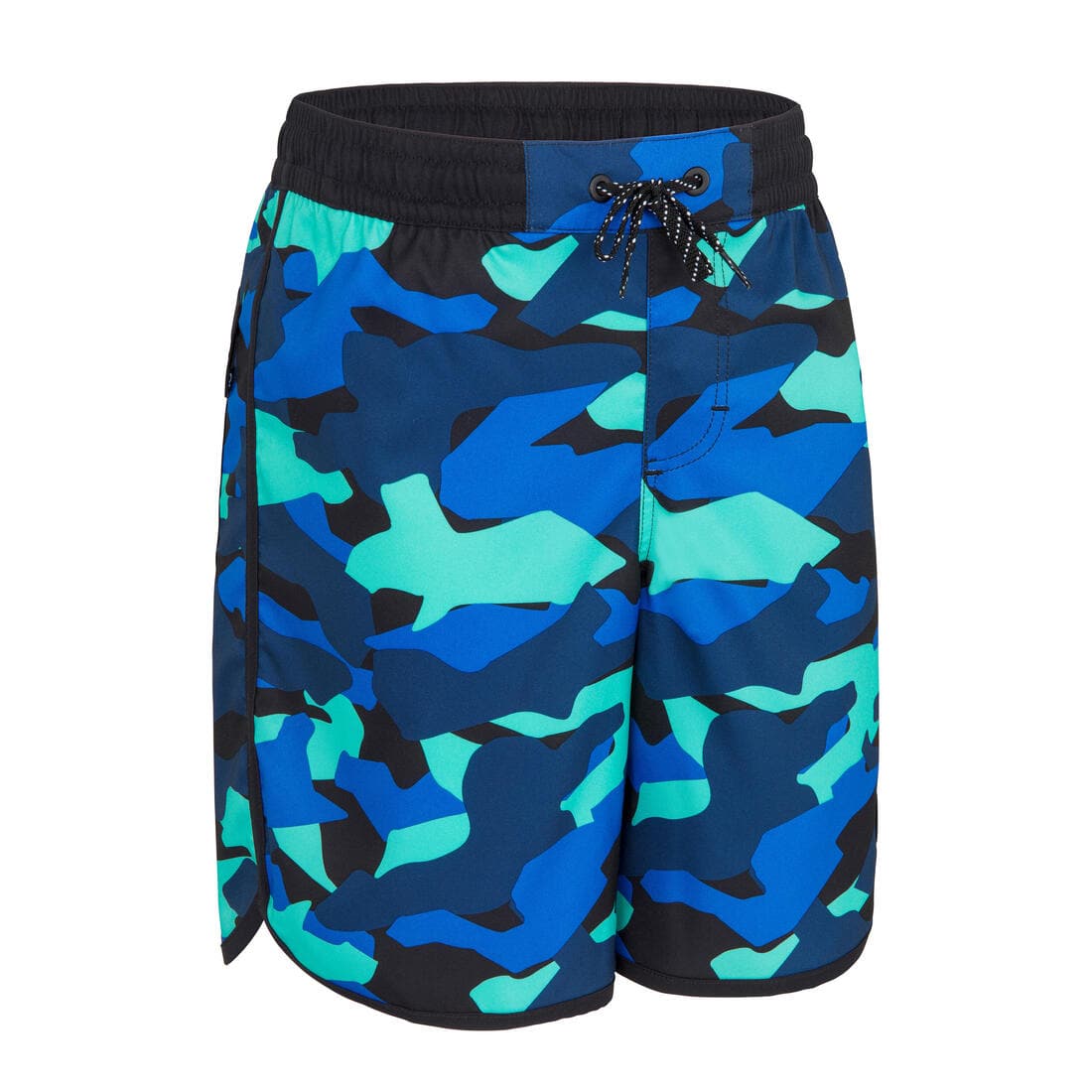 SHORT DE BAIN 500 BLEU CAMO