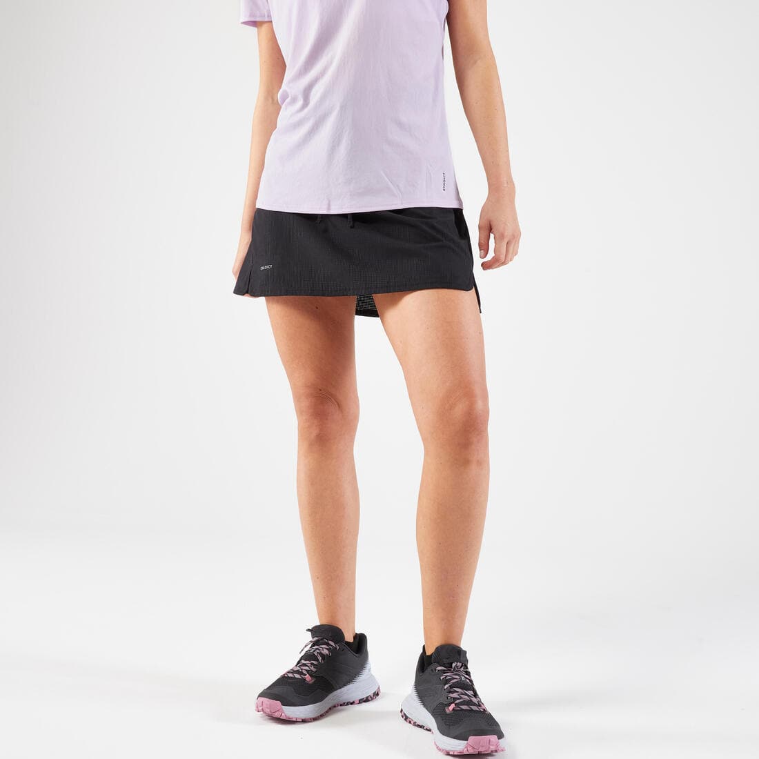 JUPE SHORT DE TRAIL RUNNING FEMME NOIR