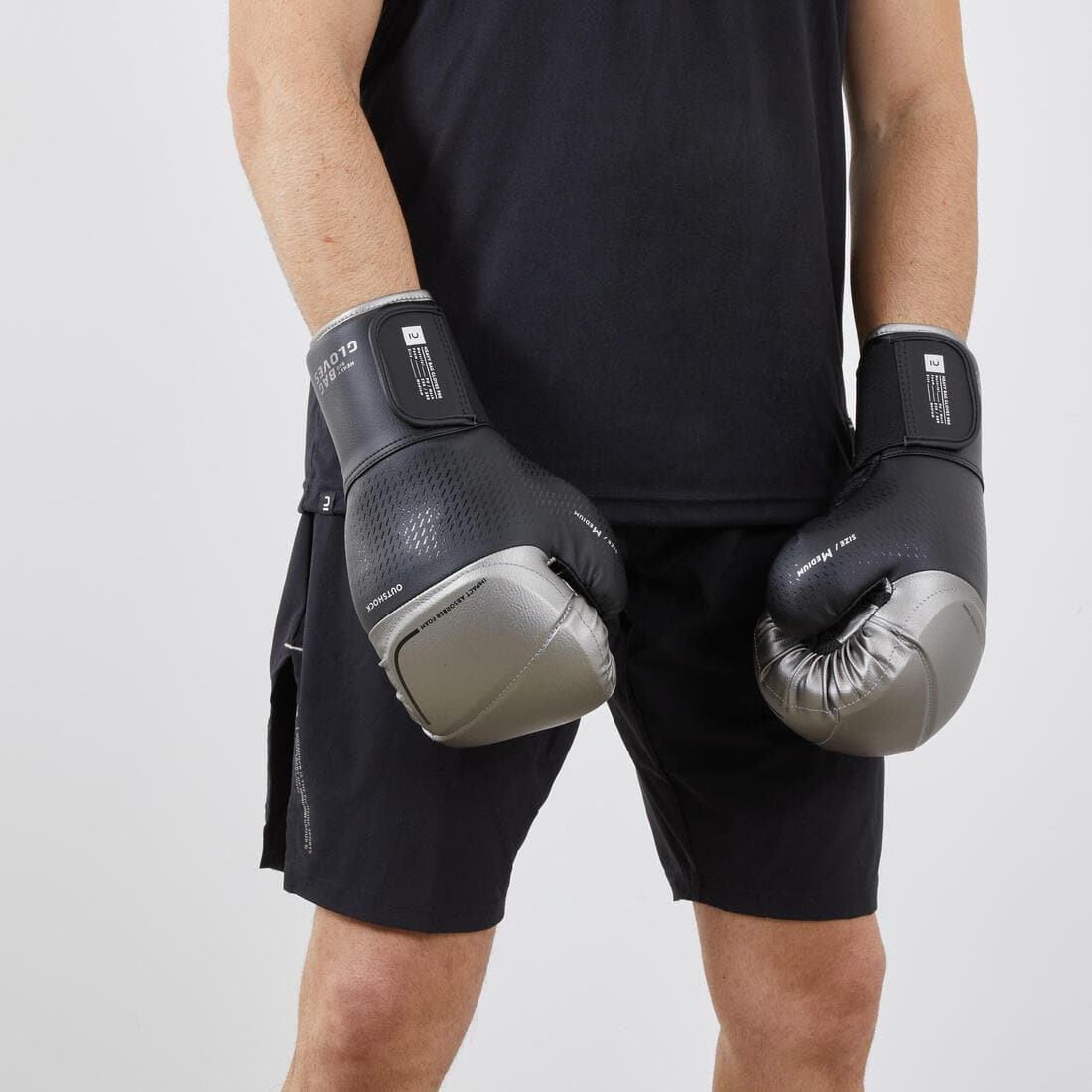 GANTS DE SAC DE FRAPPE 900 PRO BOXING NOIR/ARGENT