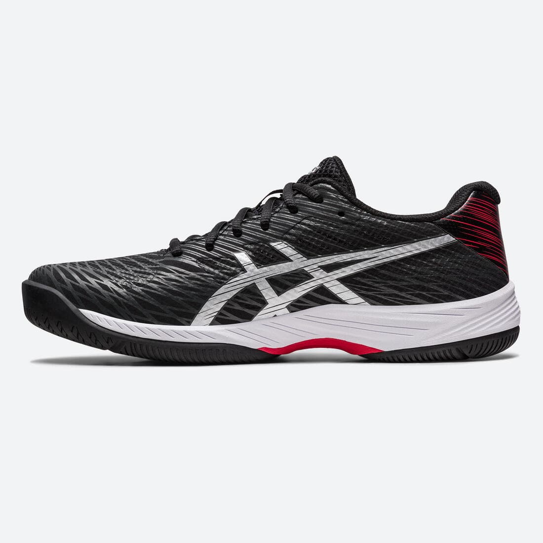 CHAUSSURES DE TENNIS HOMME MULTICOURT - ASICS GEL GAME 9 NOIR BLANC ROUGE