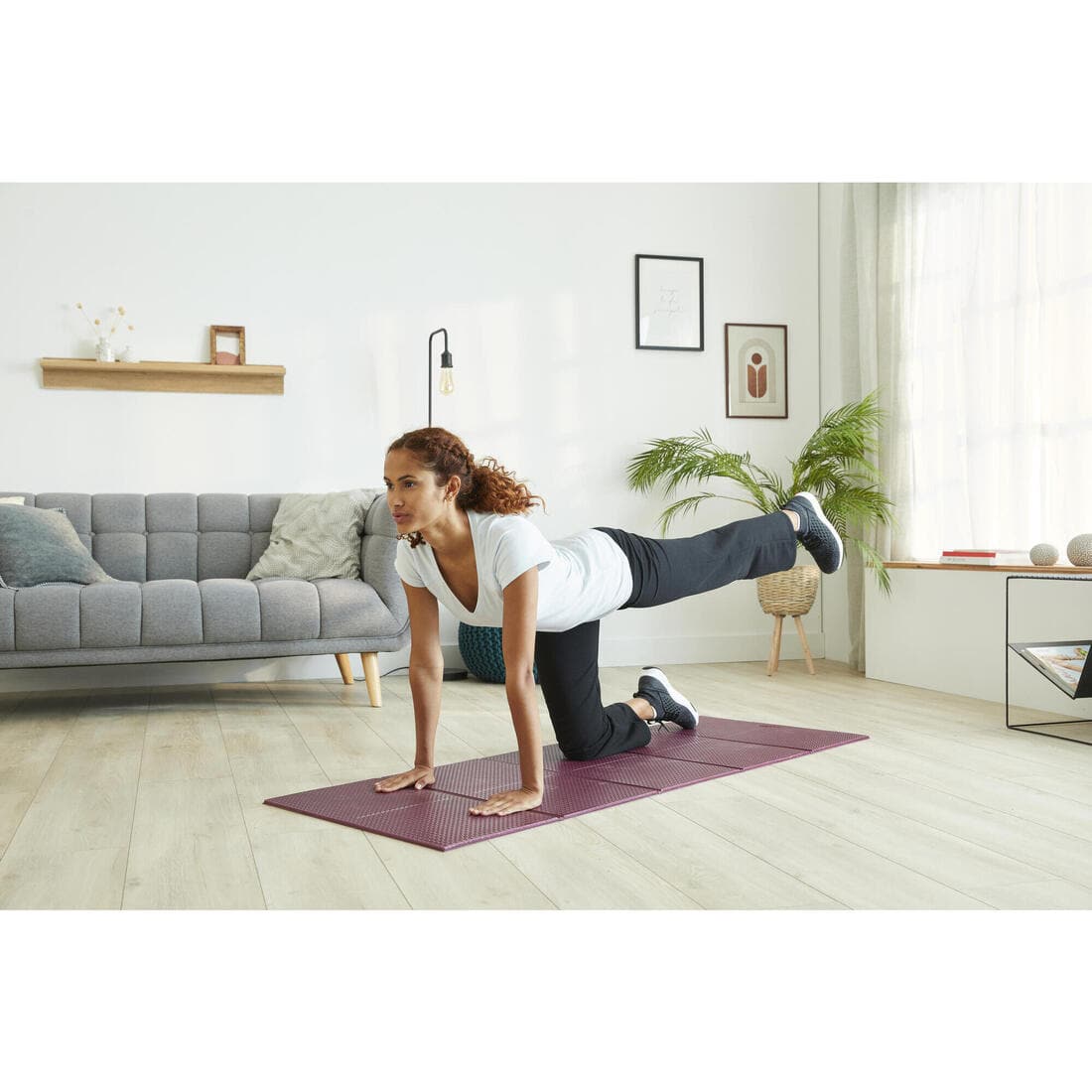 Tapis de fitness 100 pliable 160 cm x 58 cm x 7 mm