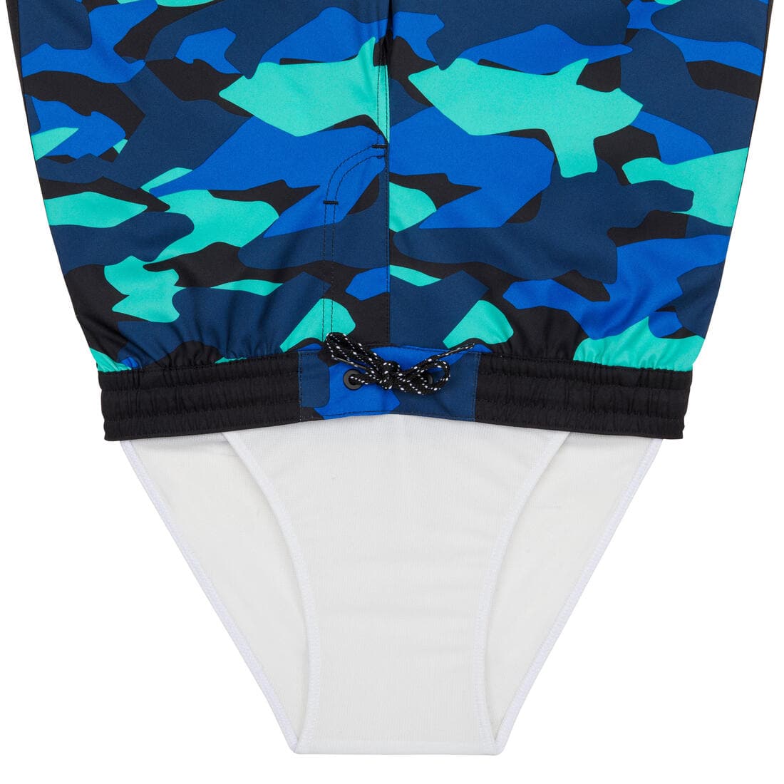 SHORT DE BAIN 500 BLEU CAMO