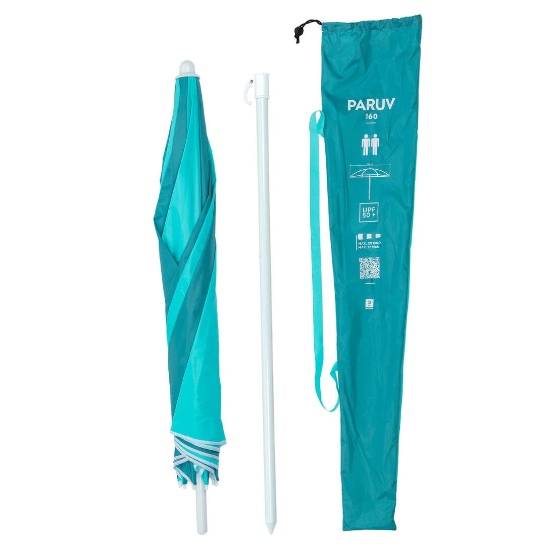 PARASOL DE PLAGE PARUV 160 UPF 50+ 2 PLACES - Multi couleur