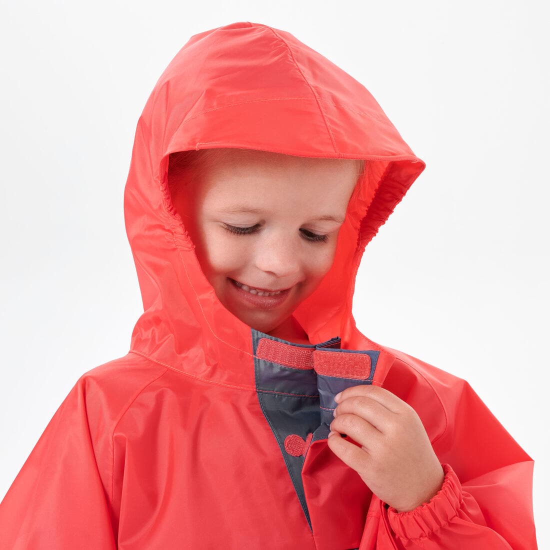 Poncho imperméable de randonnée - MH100 KID rose - enfant 2-6 ans